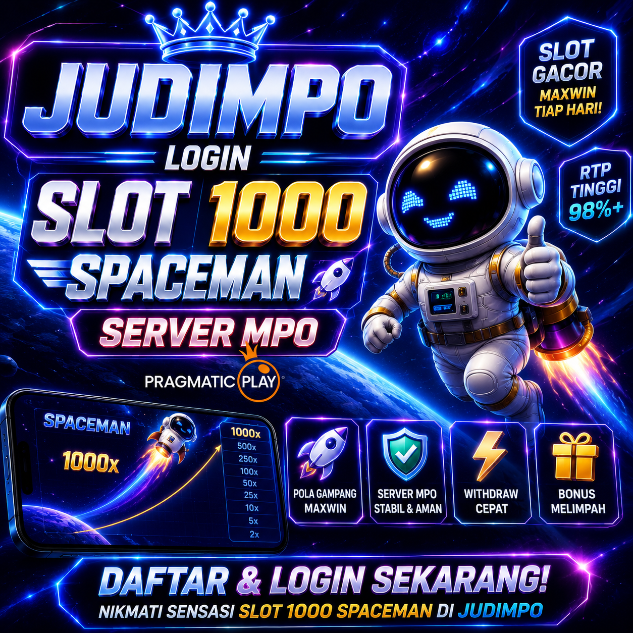 Judimpo: Login Slot 1000 Spaceman Server Mpo Pragmatic Play